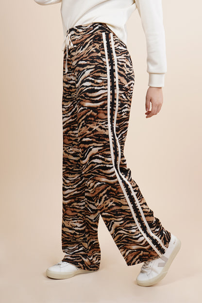 Pantalon animal print, cinta en cintura 251098