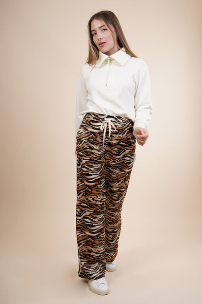Pantalon animal print, cinta en cintura 251098