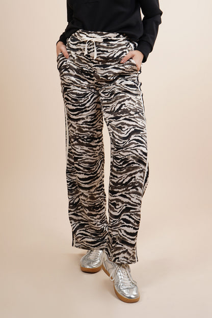 Pantalon animal print, cinta en cintura 251098