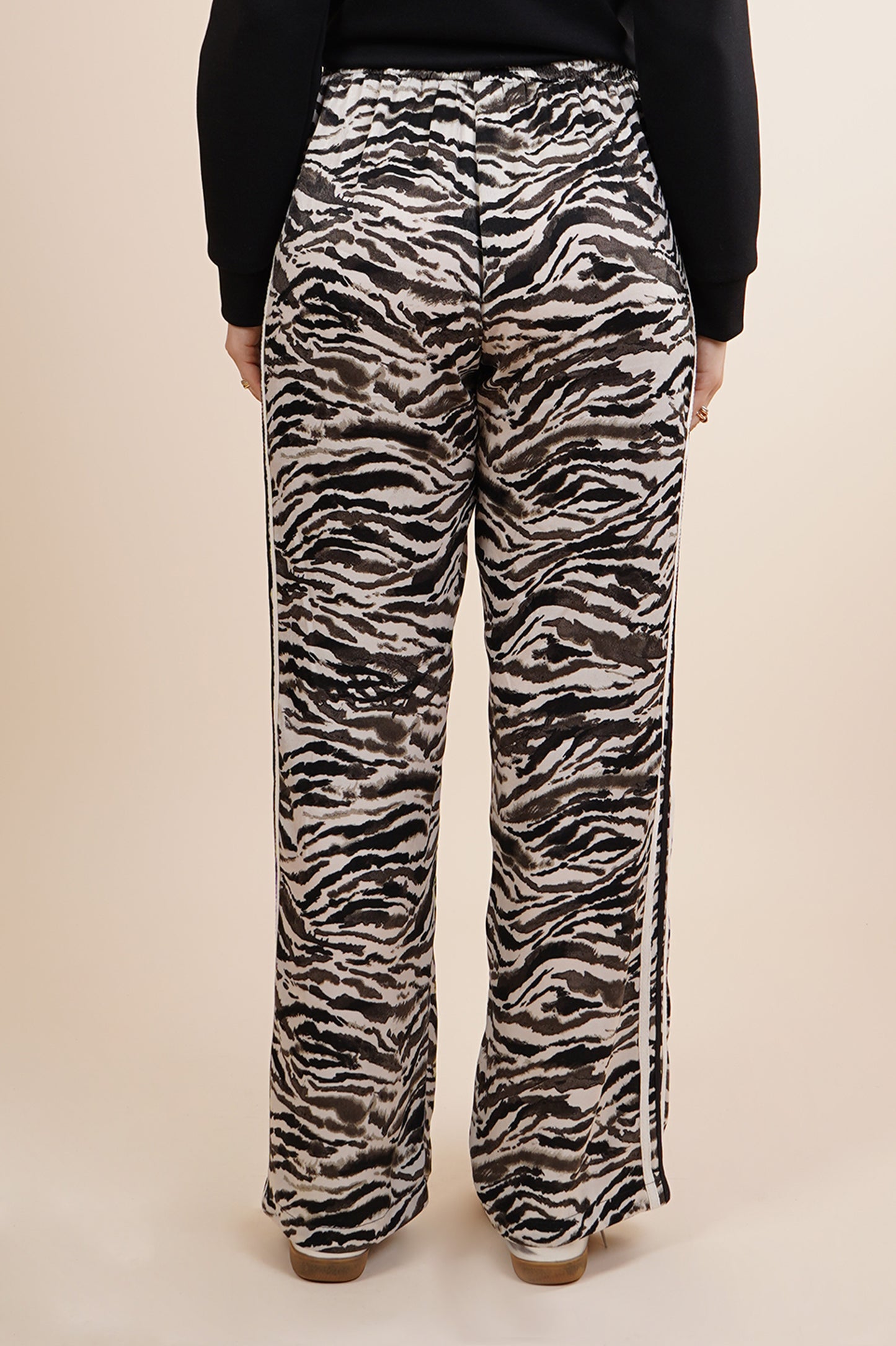 Pantalon animal print, cinta en cintura 251098