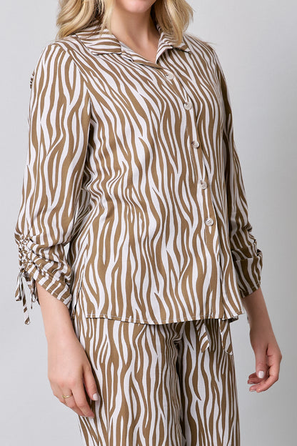 Blusa manga 3/4, estampado cebra 252059