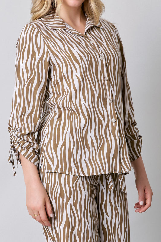 Blusa manga 3/4, estampado cebra 252059