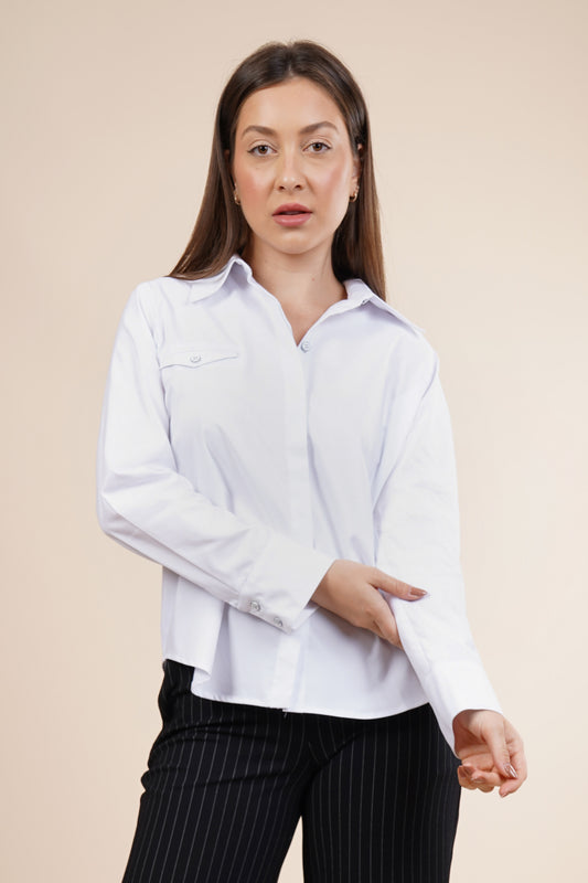 Blusa de vestir con manga larga 252068