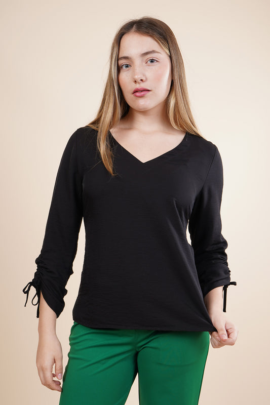 Blusa manga 3/4 con cuello v 252076