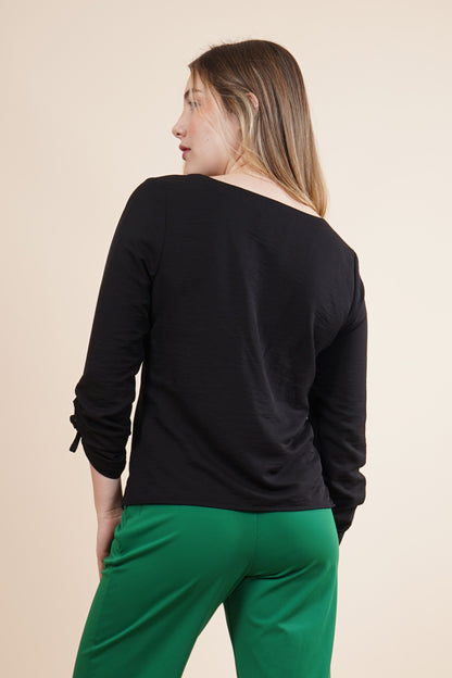 Blusa manga 3/4 con cuello v 252076