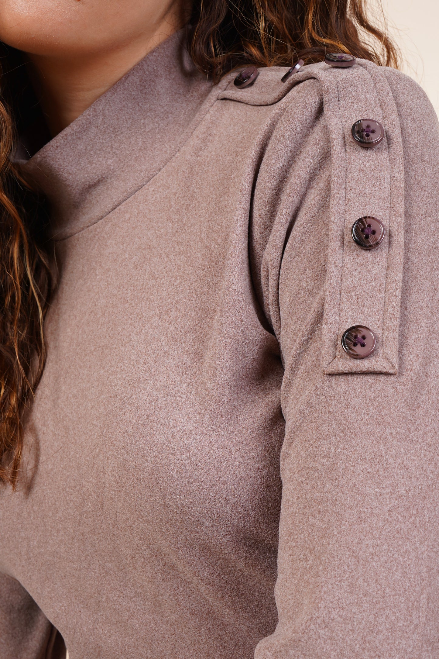 Blusa manga larga con botones 252085