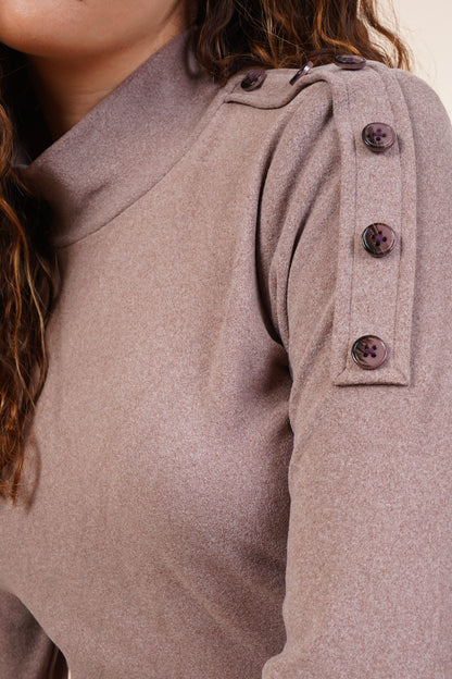 Blusa manga larga con botones 252085