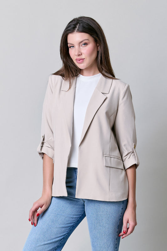 Saco de mujer casual, mangas 3/4 254012