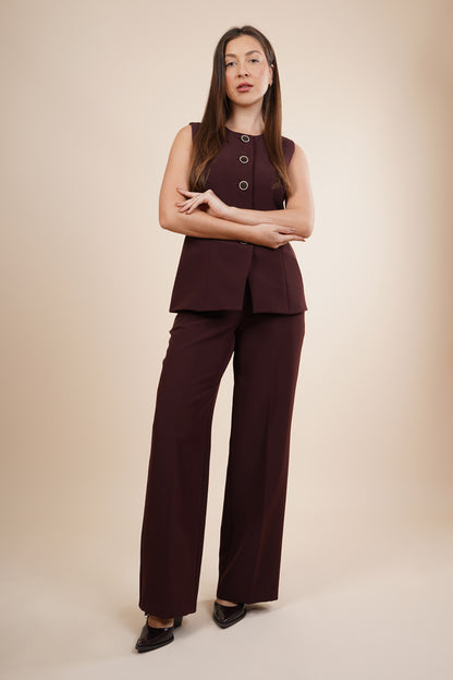 Chaleco formal cuello redondo sin mangas 254028