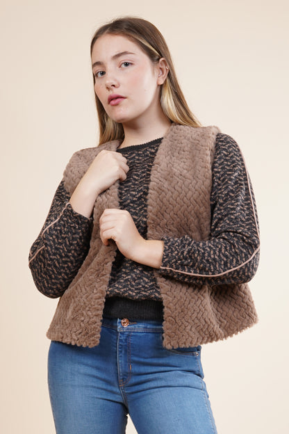 Chaleco efecto pelo 254038