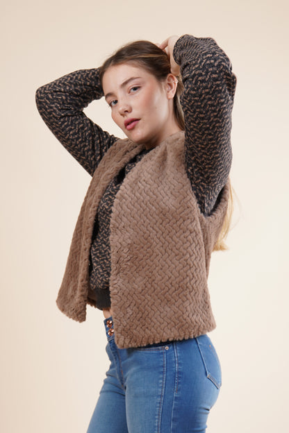 Chaleco efecto pelo 254038