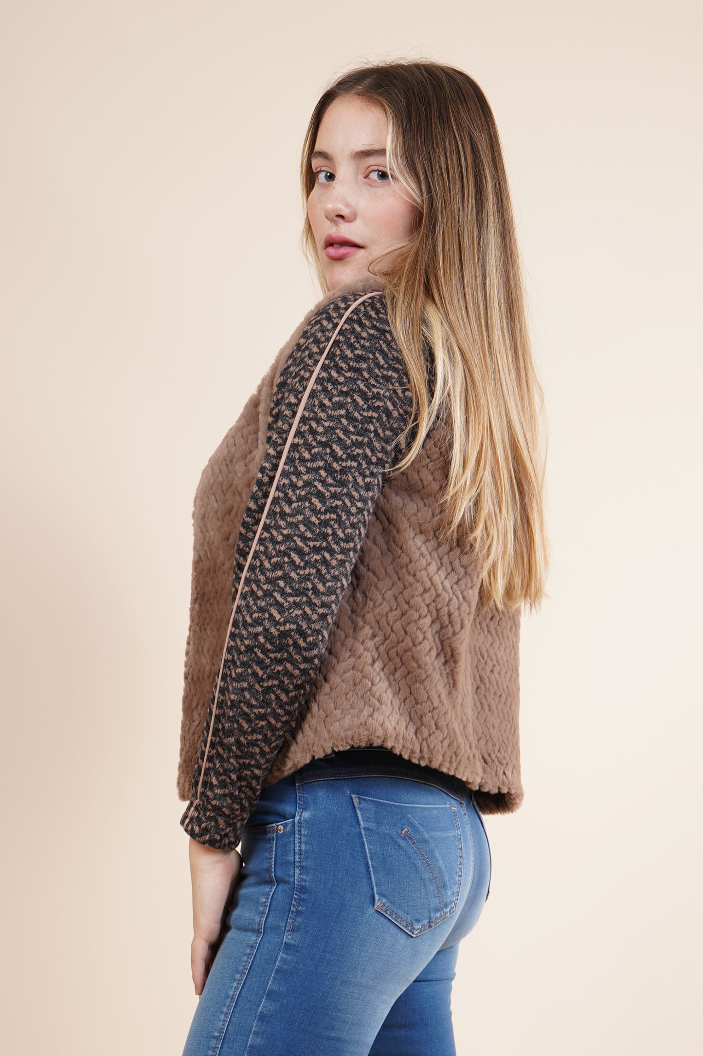 Chaleco efecto pelo 254038