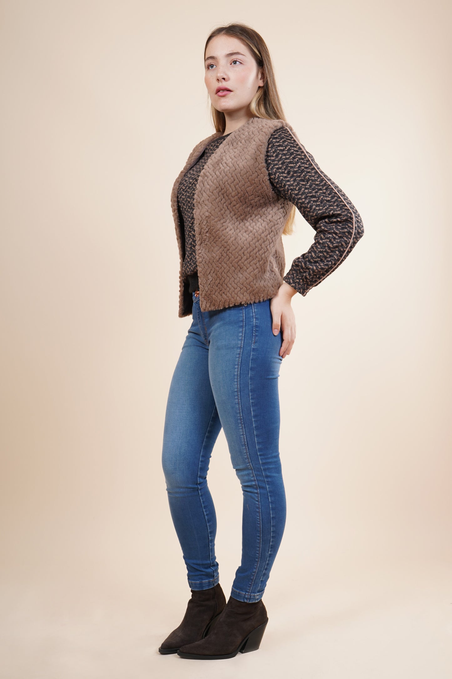 Chaleco efecto pelo 254038