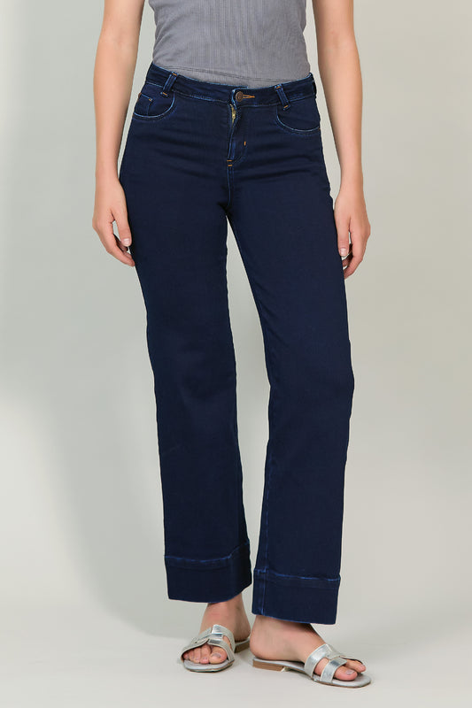 Jeans recto con dobladillo 256014
