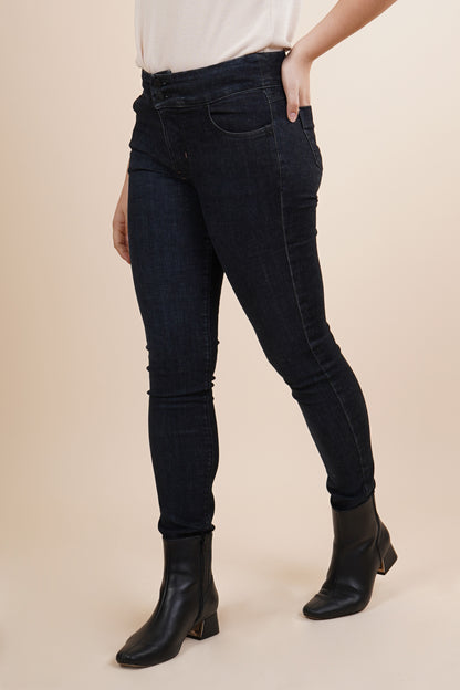 Jeans skinny cierre de dos botones 256021