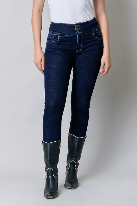 Jeans skinny con 3 botones 256022