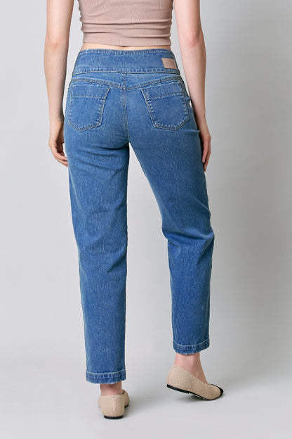 Jeans amplios con 3 botones 256023
