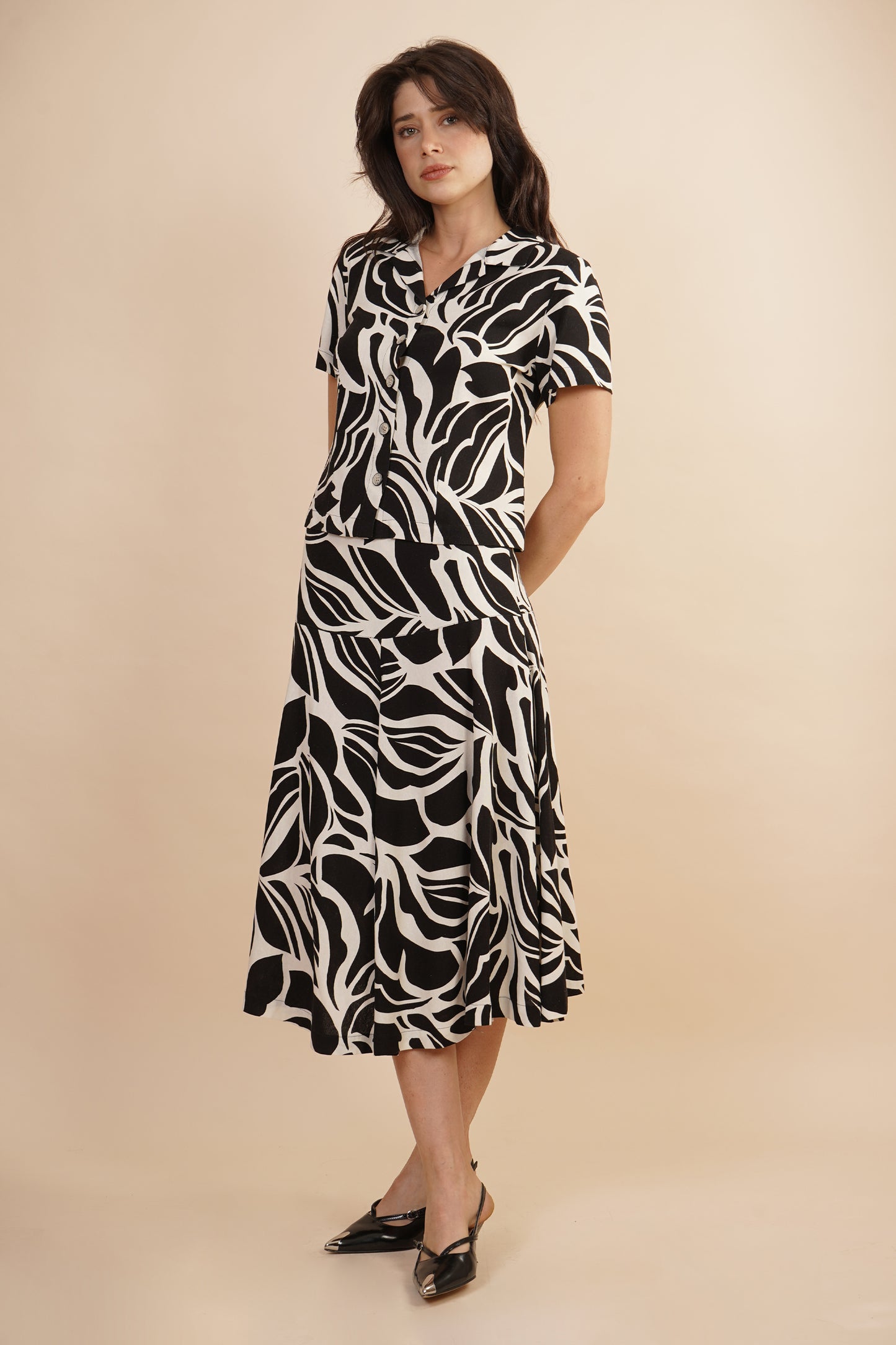 Falda Semi Circular Negro 261035