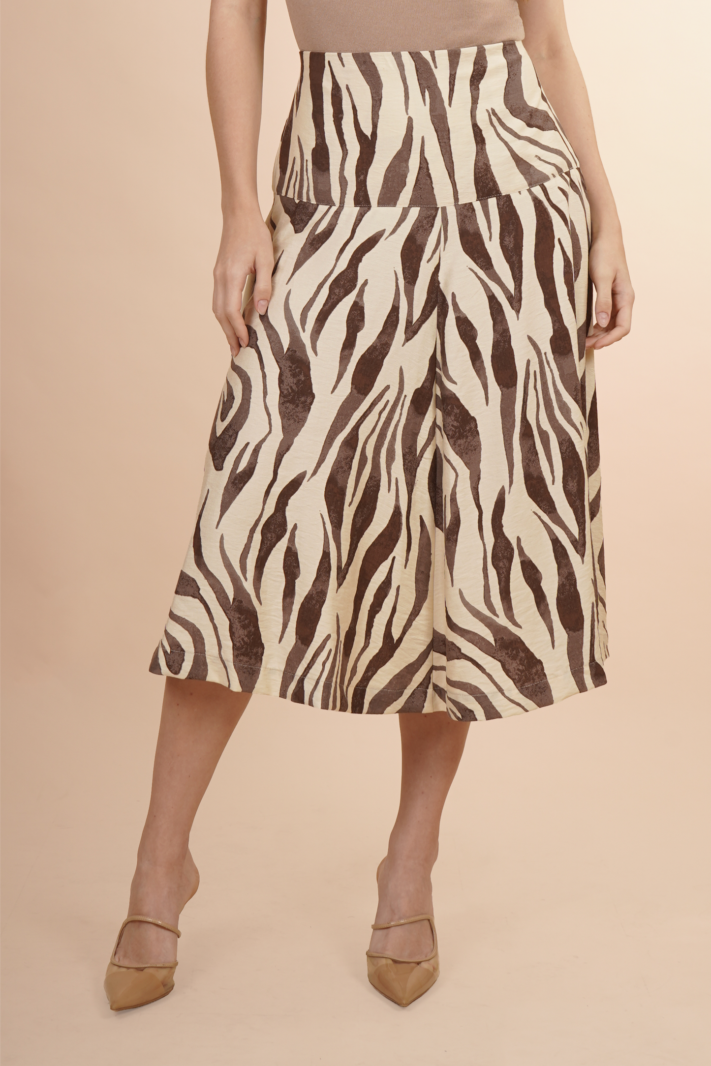 Falda Midi Animal Print con Vuelo 261064