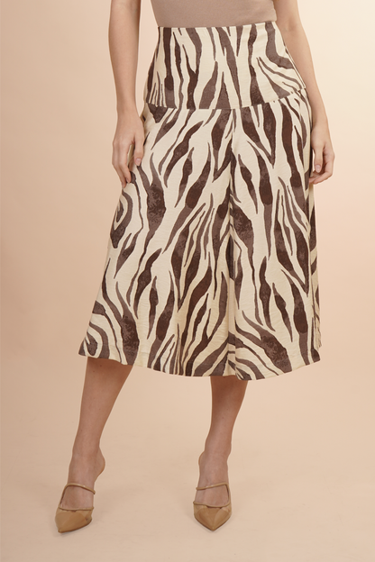 Falda Midi Animal Print con Vuelo 261064