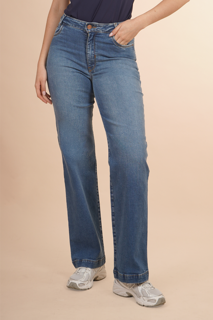 Jeans Denim Azul De Estilo Casual