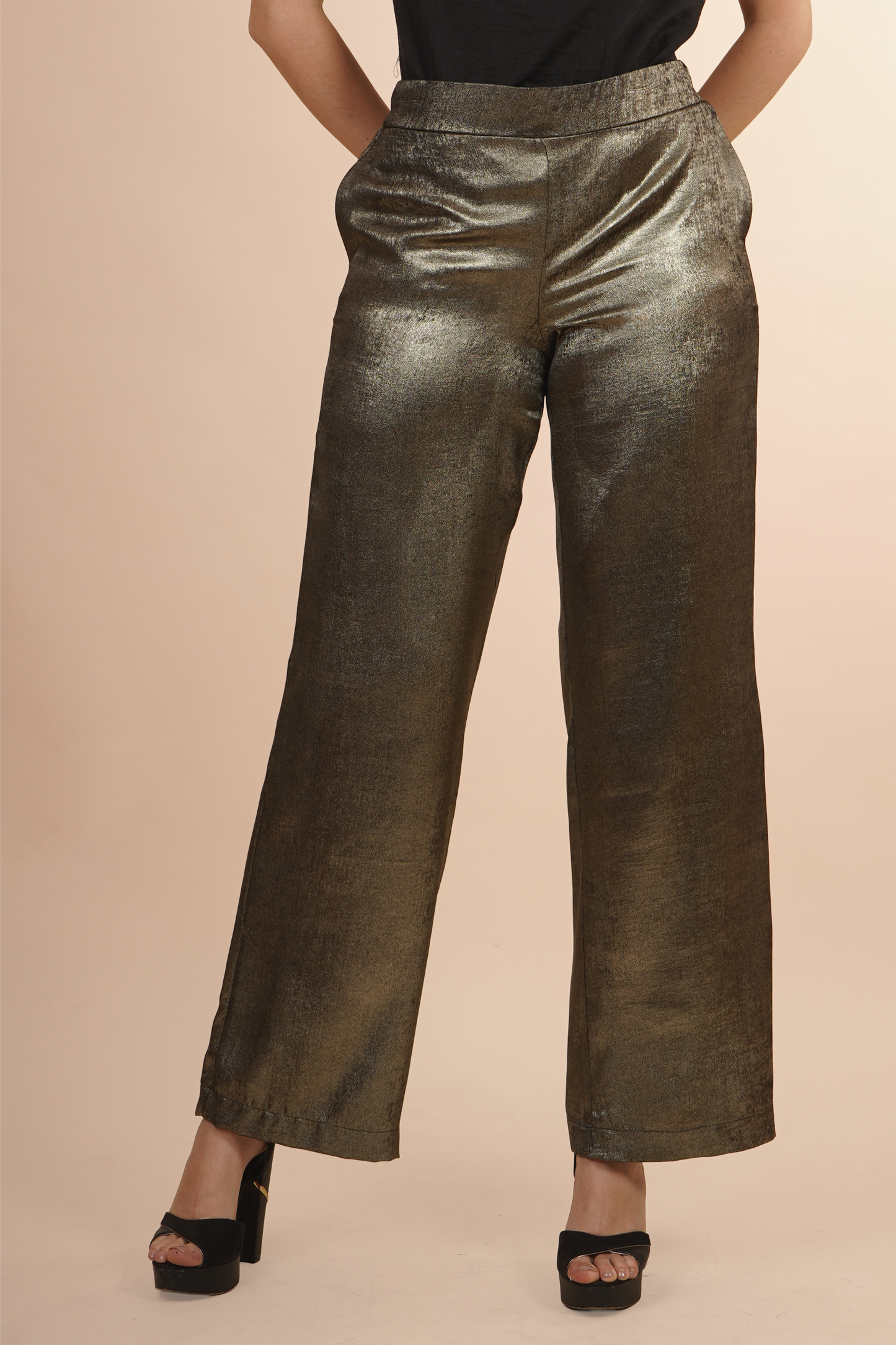 Pantalón Metalizado Dorado