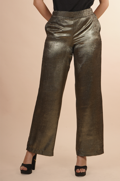 Pantalón Metalizado Dorado