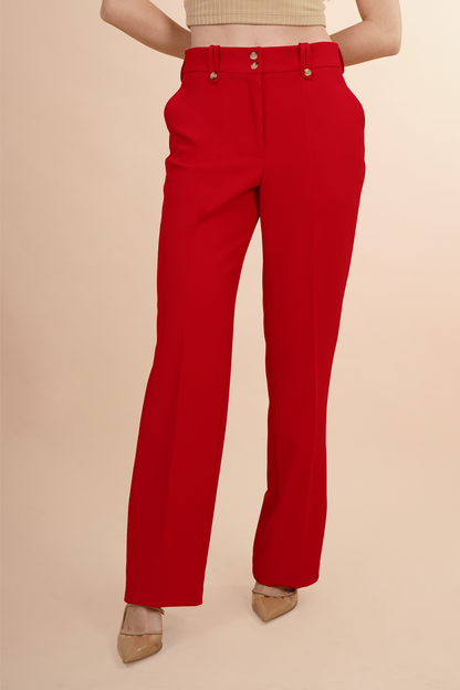 Pantalón Rojo De Vestir