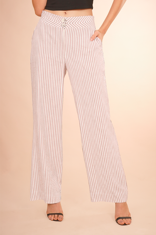 Pantalon A Rayas Rosa 261019