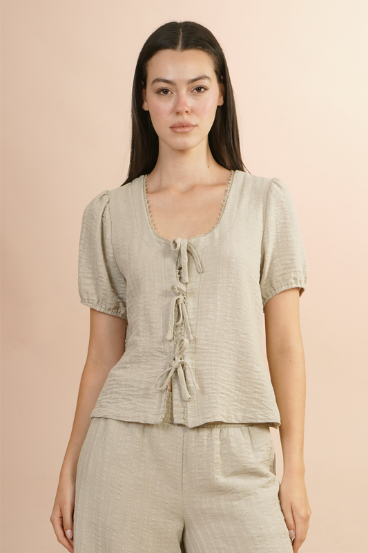 Blusa Manga Corta Aglobada  Verde  262058