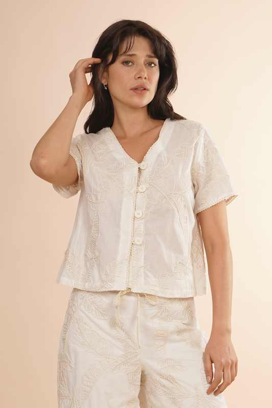Blusa Bordada Blanca 262031