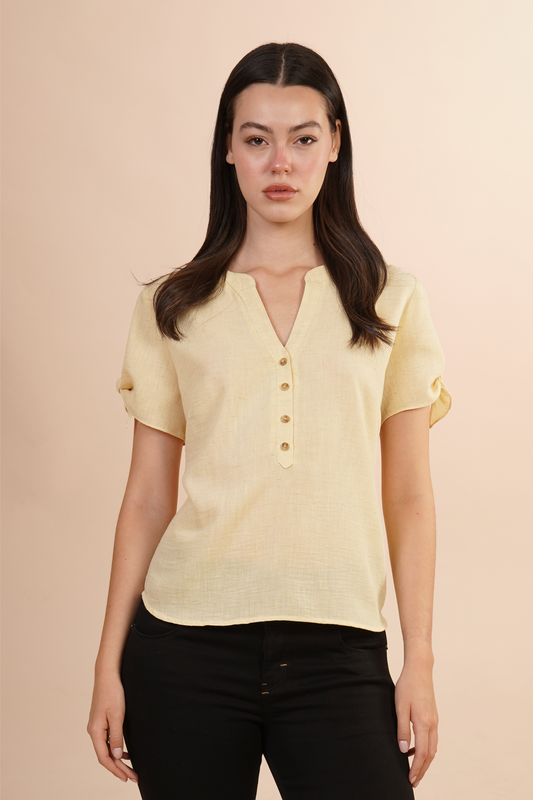 Blusa de Manga Corta con Amarre 262055