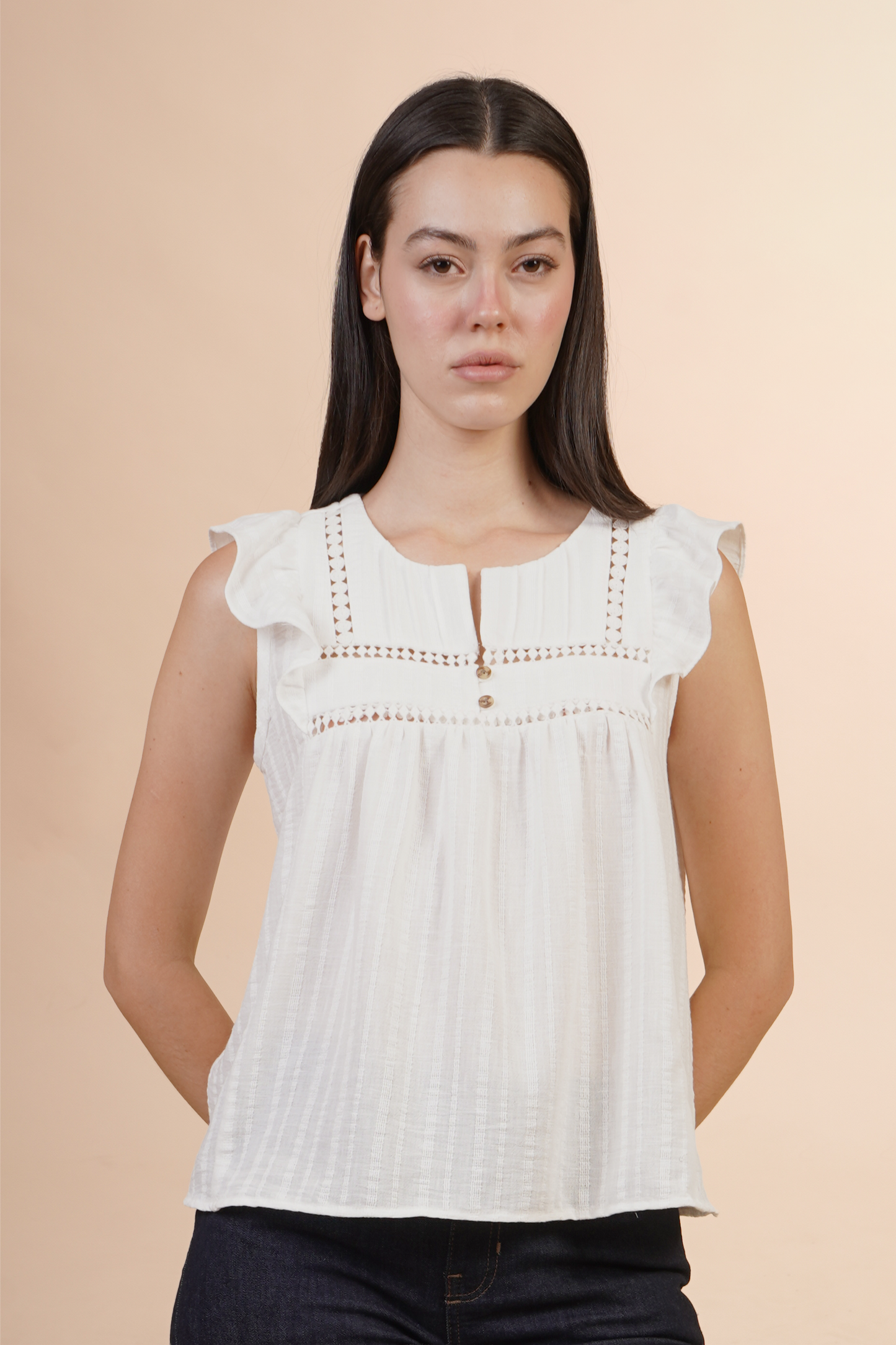 Blusa Estilo Boho Con Manga De Olán 262054
