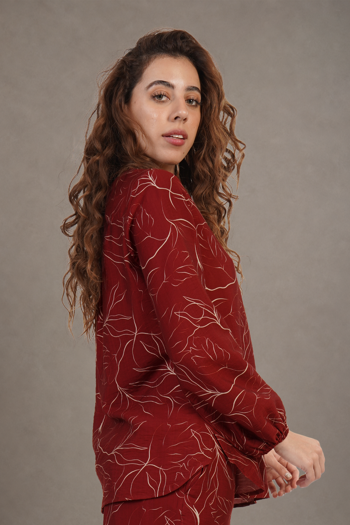 Blusa Vino Estampada