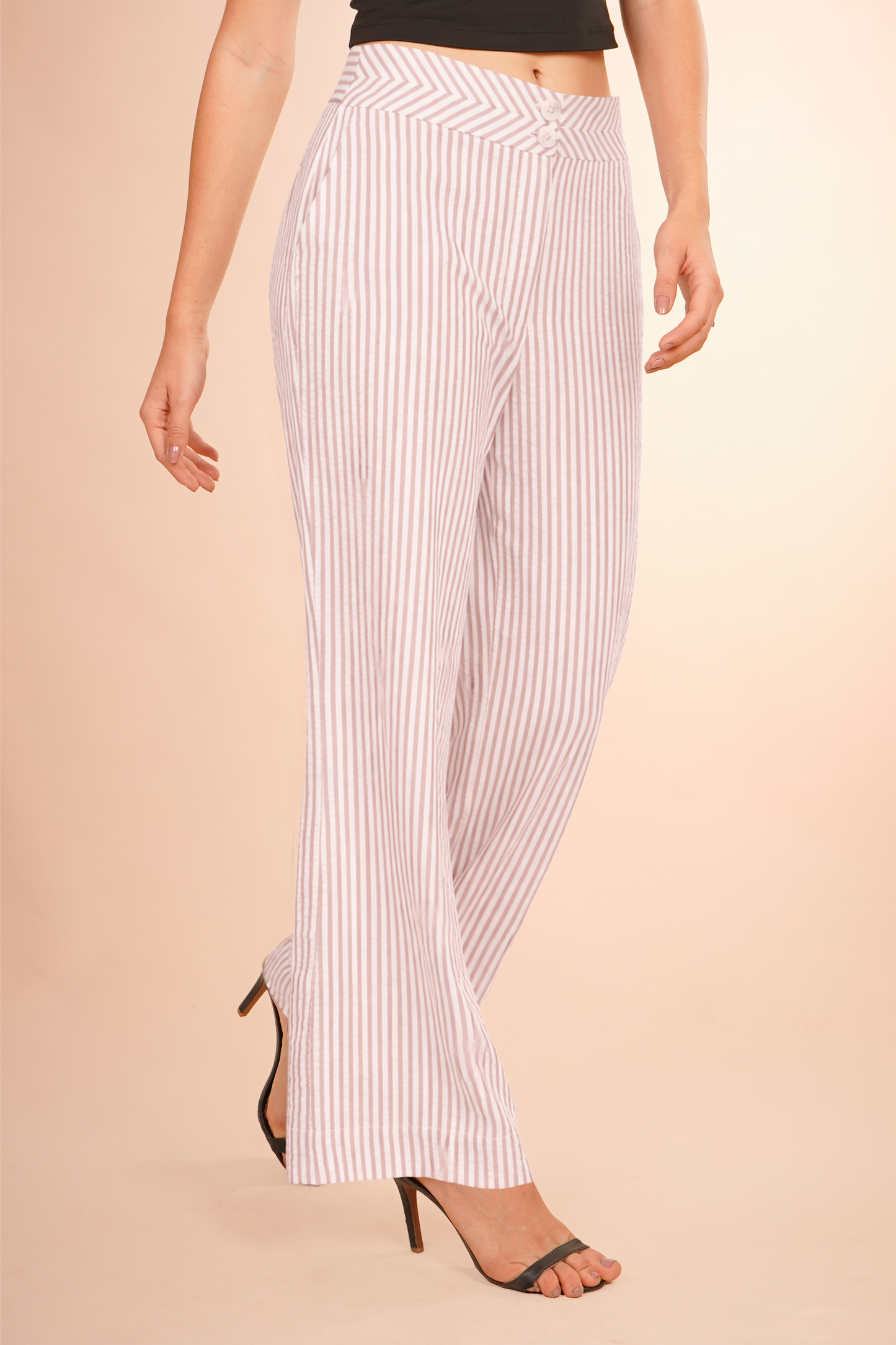 Pantalón A Rayas Rosa 261019