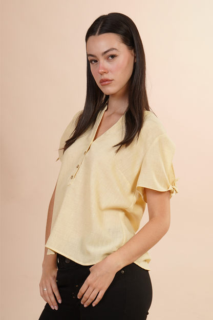 Blusa de Manga Corta con Amarre 262055
