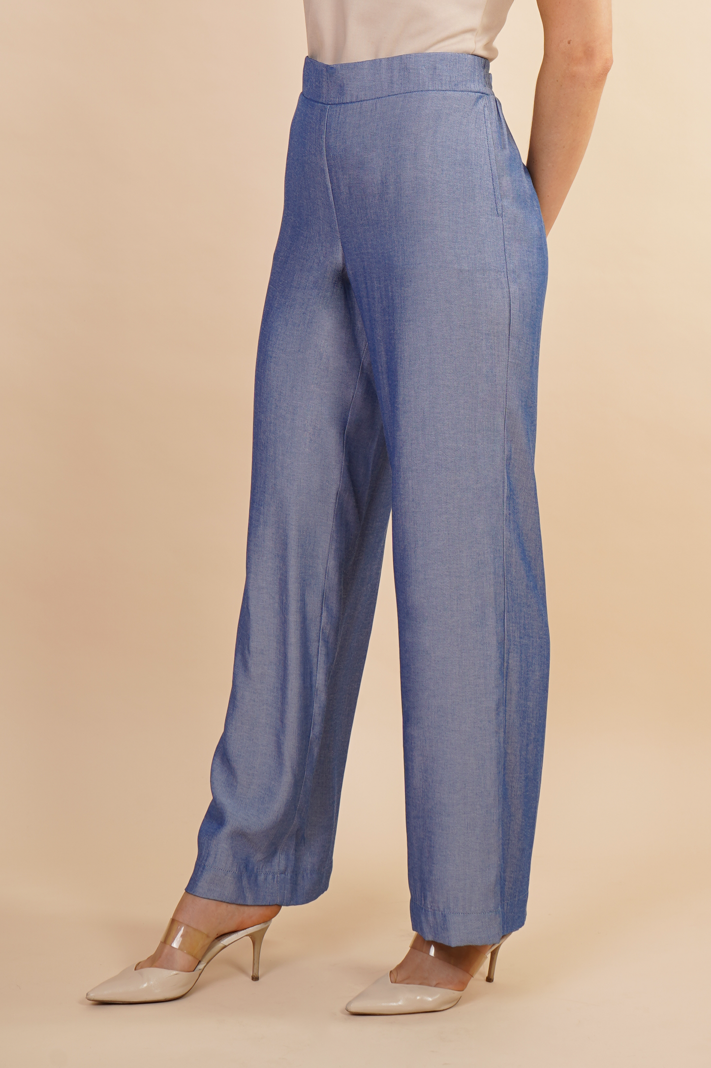 Pantalón de Cintura Elástica Azul 261050