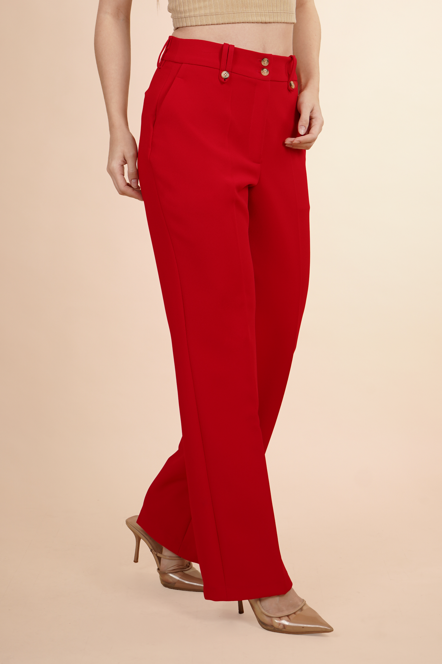 Pantalón Rojo De Vestir