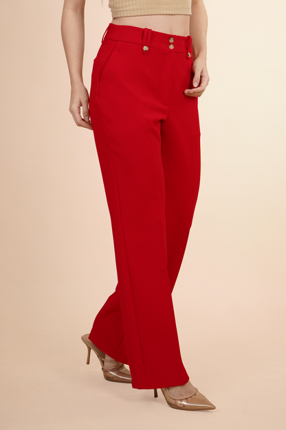 Pantalón Rojo De Vestir