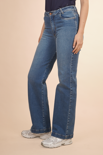 Jeans Denim Azul De Estilo Casual