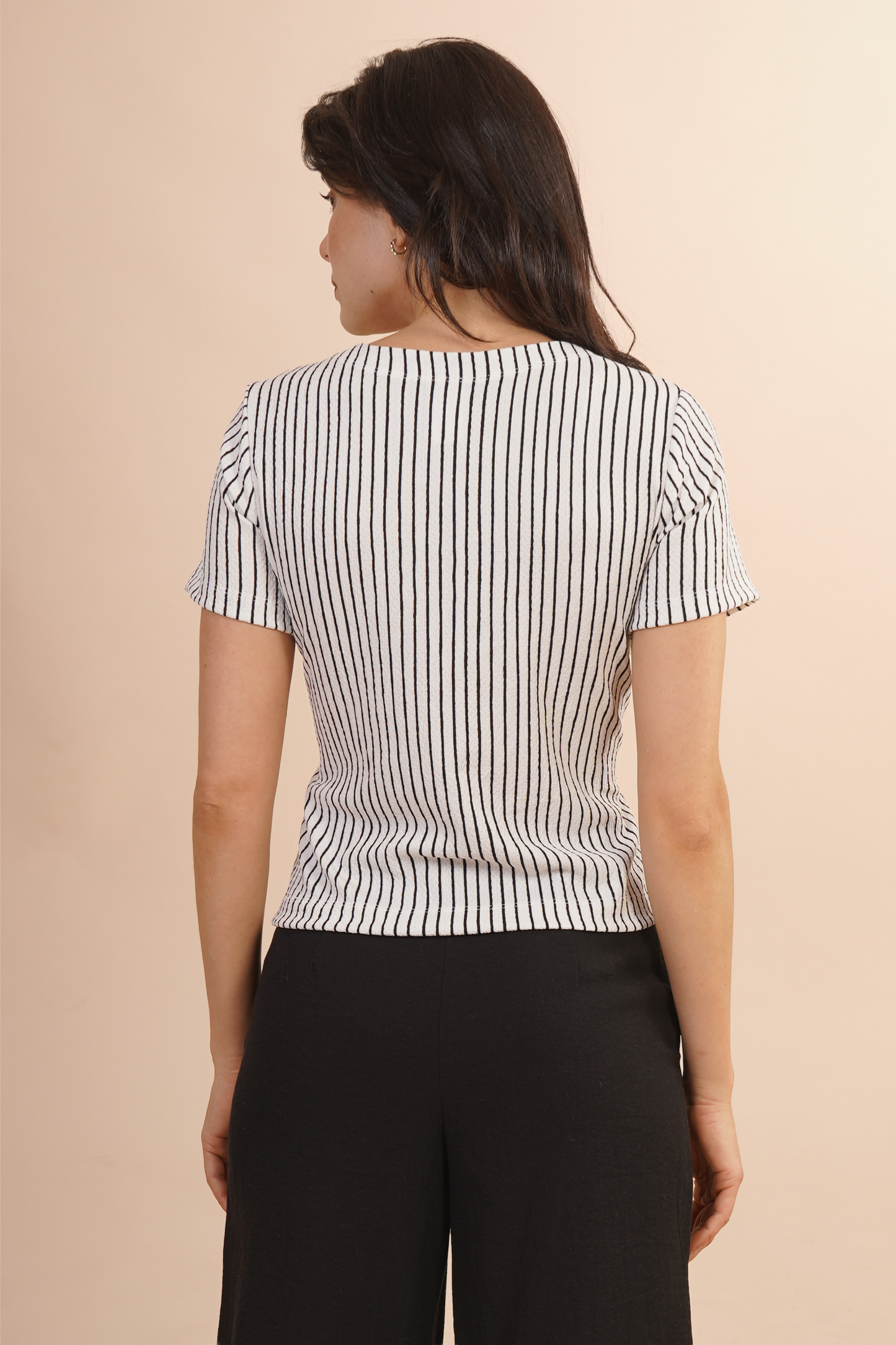 Blusa A Rayas Negro 262061