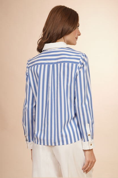 Camisa A Rayas Azul 262029