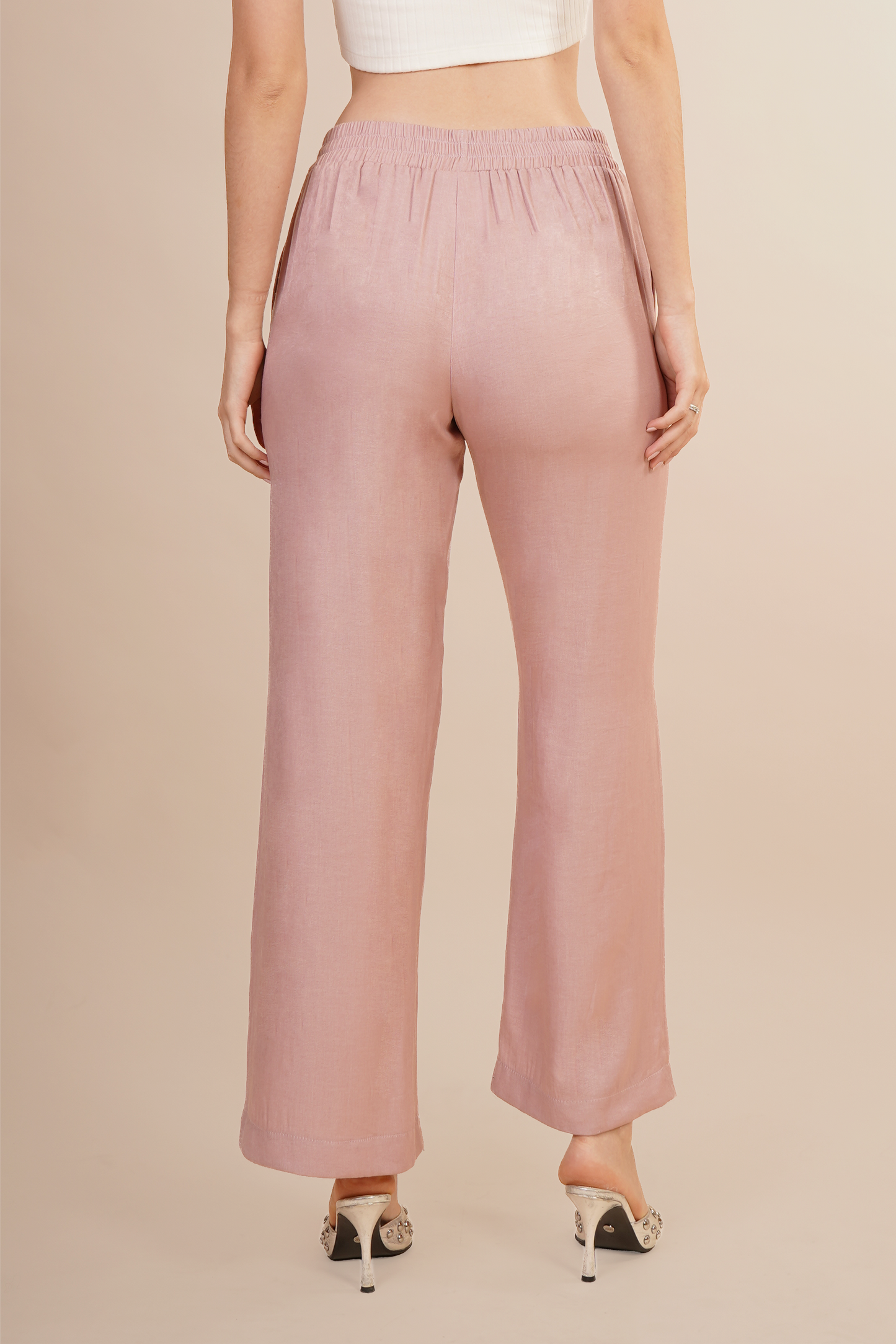 Pantalón de Cintura Elástica Rosa 261050