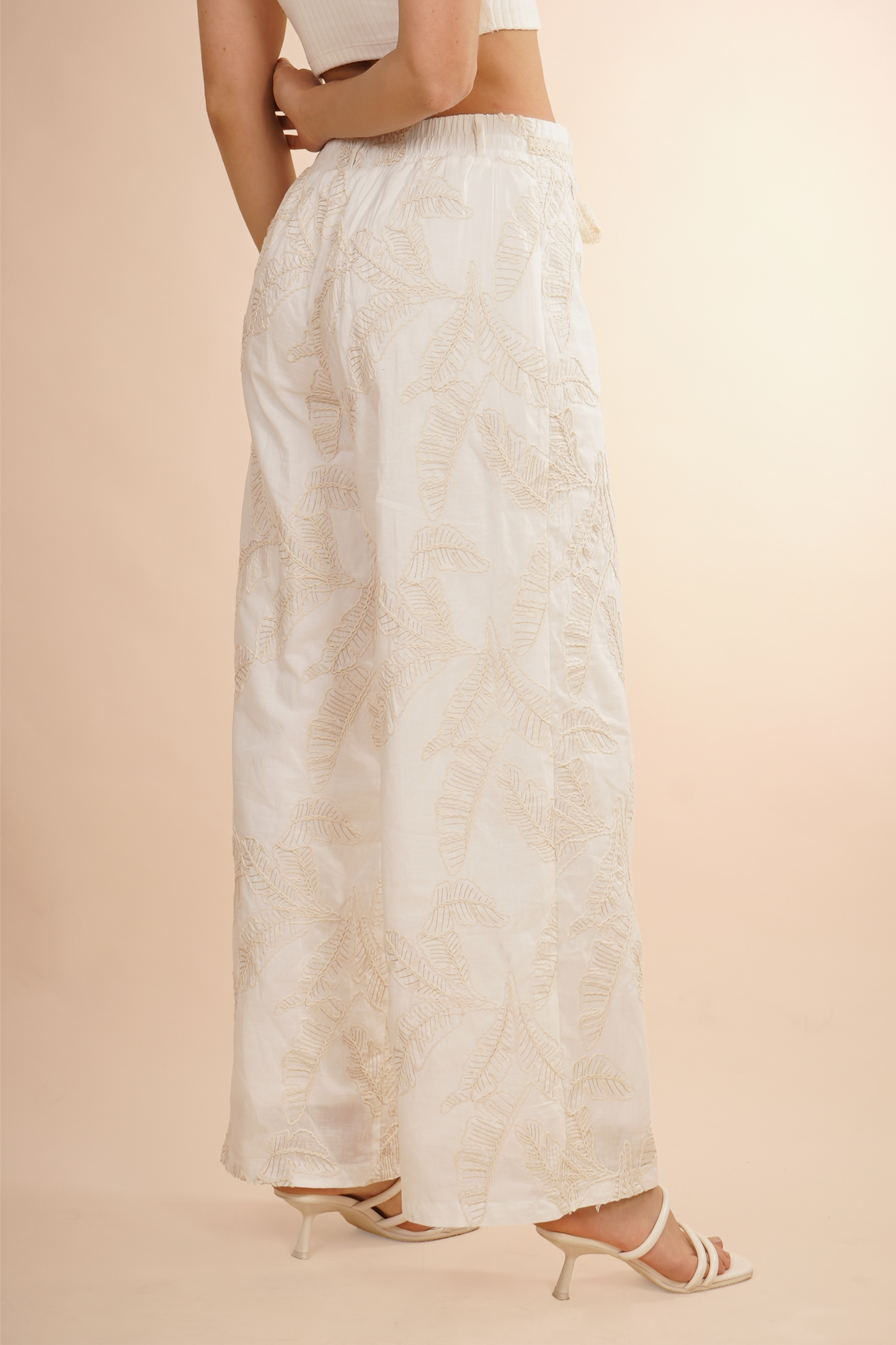 Pantalón Bordado  Blanco 261026