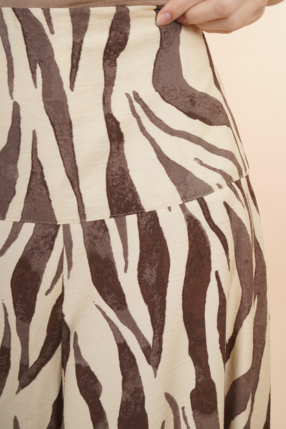 Falda Midi Animal Print con Vuelo 261064