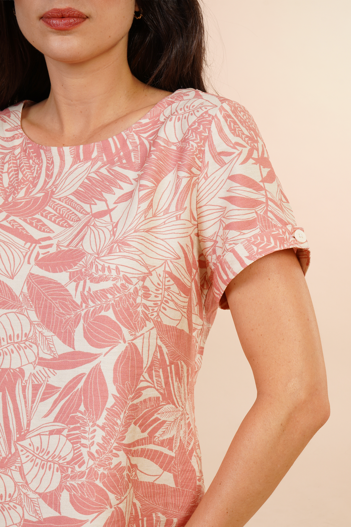 Blusa Rosa  De Estampado Floral 262049