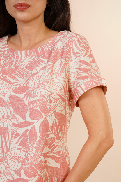 Blusa Rosa  De Estampado Floral 262049