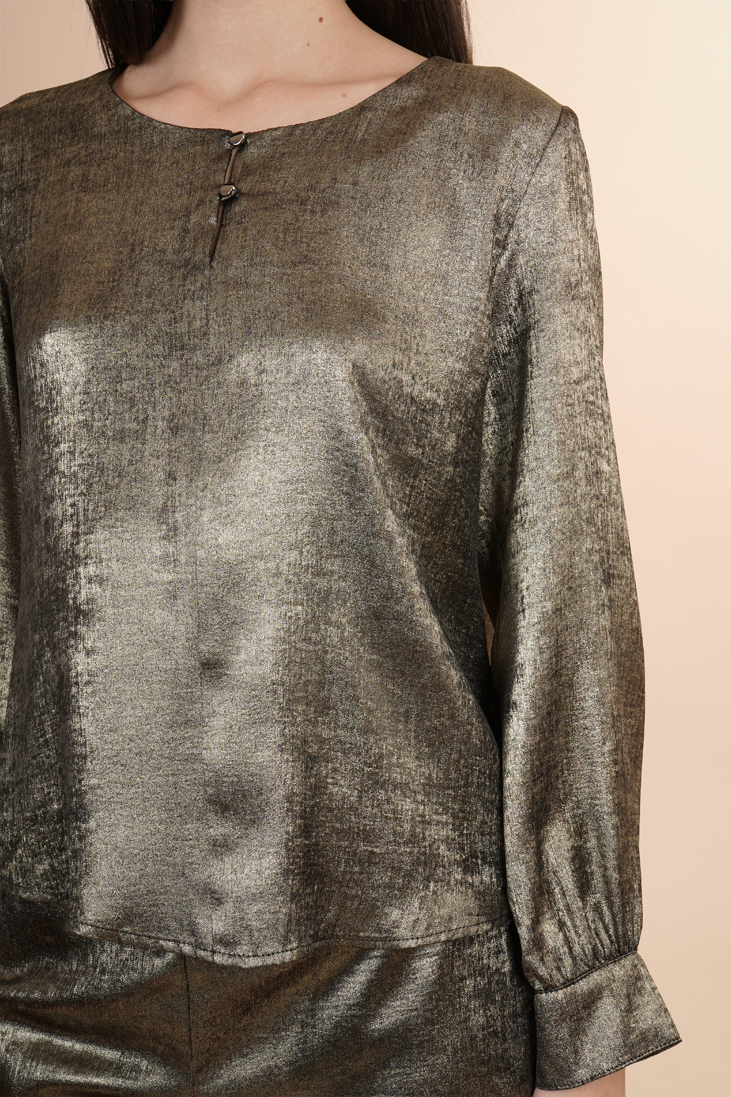 Blusa Metalizada Dorada