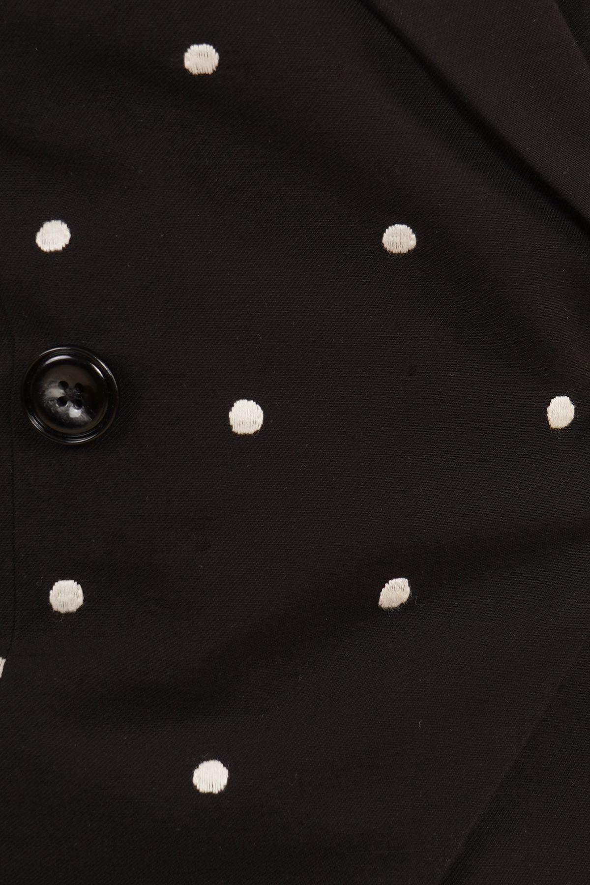 Chaleco Negro Con Boloitas Bordas