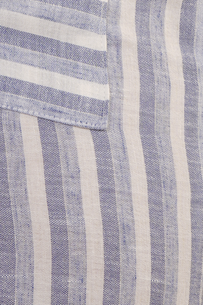 Pantalón A Rayas Azul Con Blanco 261033